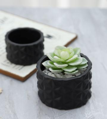 China Modern Square Ceramic Flower Pots Round Succulent Flower Pot for sale