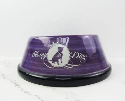 China Eco-friendly Smart Feeder Print Pet Bowl Dog Cat Ceramic Bowl Smart Feeding Pet Bowls for sale