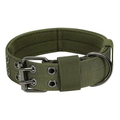 China Custom Military Tactical K9 Dog Collar Padded Designer Heavy Duty Large Training Utility Dog Collars for sale