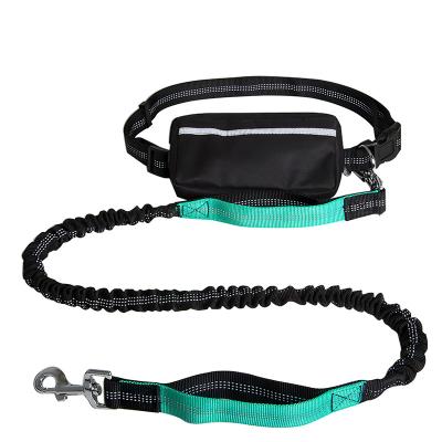 China Hot Selling Reflective Amazon Bungee Dog Pet Retractable Hand Restraint Belt Reflective Leash Free Leash for sale