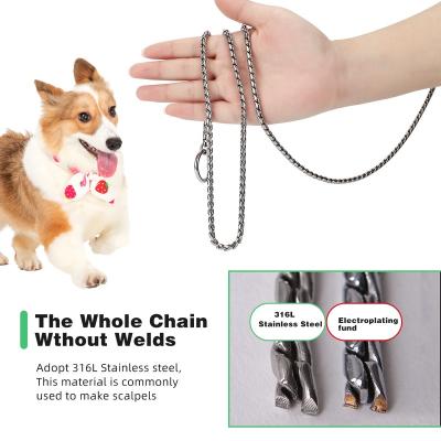 China Custom Custom Personalized Cuban Link Dog Chain Stainless Steel Metal Collar Snake Chain Dog Leash for sale