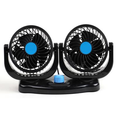 China Factory Direct Lower Noise 4 Inch Low Noise Doubal Fan Plastic Electric Head 12V 24V Vehicle Cooling Fans Air Coolers for sale