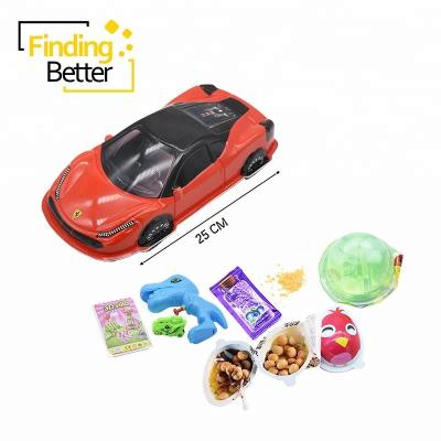 China New Product Cartoon Toys Large Car Shaped Surprise Egg Cookies Chocolate Egg With Different Toys for sale