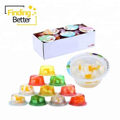 China Natural Halal Meat Big Cup Delicious Assorted Fruity Frozen Box Pudding Jelly for sale