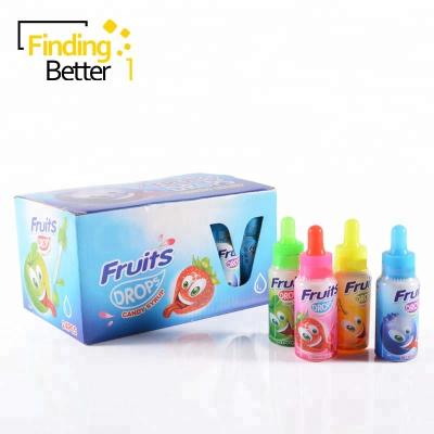 China Halal Candy Fruit Juice Flavor Drops Syrup Liquid Candy Nipple Bottle Shaped Dropper Sugar Sour Spray Candy Sweet SL009 for sale