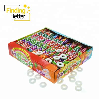 China Natural Halal Fruity Hard Candy Bubble Soda Circle Roll Candy Pressed Dextrose Candy for sale