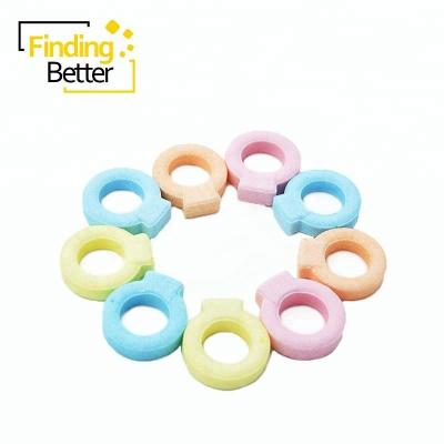 China Normal Halal Finger Ring Flat Compressed Hard Candy Diamond Ring Shape Press Candy Sweets for sale