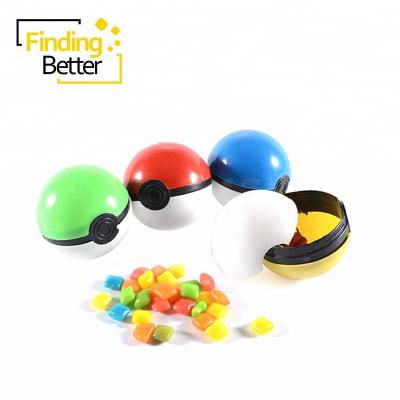 China Cartoon Toys Shantou Factory Cartoon Ball Pokemon Eggs Toy Candy Surprise With Stickers And Toys for sale