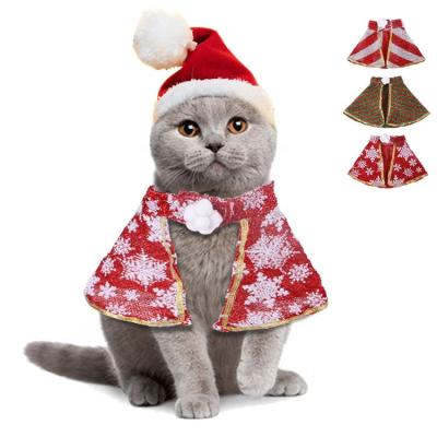 China Creative Catering Christmas New Pet Christmas Coat Hat Casual Costume Manufacturers, Funny Cat And Dog Clothes for sale