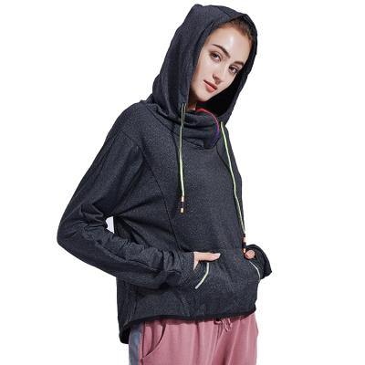 China Breathable Long Sleeve Gym Sports Women Loose Hoodie Gym Sports Running Sports Hoodie Women for sale