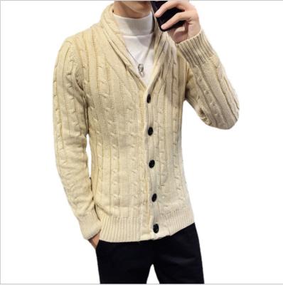 China 2021 Autumn And Winter New Men&'s Cotton Cardigan Button Knit British Style Casual Chunky Sweater Sweater for sale