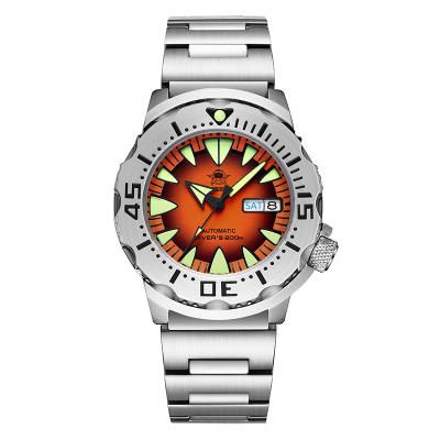 China Captain Willard Monster Men Mechanical Watches Custom Automatic Dive Luminous Watches Steel Bezel Automatic Date Logo NH35 Movement for sale