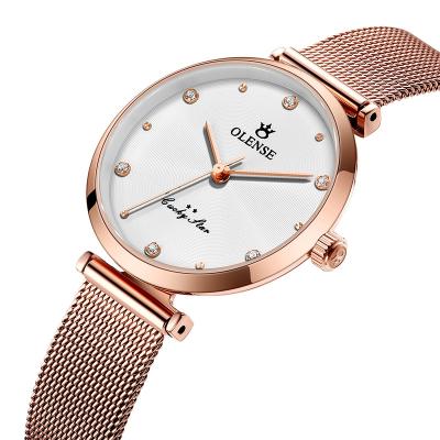 China Sapphire Japanese Quartz Movement Wristwatch Women's Quartz Watches Mesh Brand Strap Women Luxury Auto Date for sale