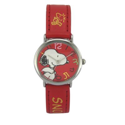 China Small Case Water Resistant Red Dial Alloy Snoopy Cute Kids Watch for sale