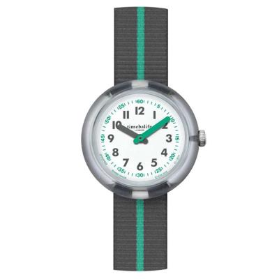 China Simple CustomLogo 3ATM Water Resistant Printed Nylon Arabic Word Strap Quartz Kid Watch for sale