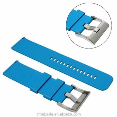 China Rubber 12mm, 14mm, 16mm, 18mm, 20mm, 22mm Custom Color Release Silicone Soft Strap Quickly For Sport Smart Watch for sale