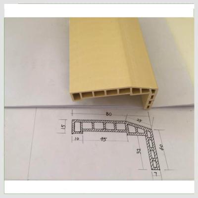 China Do fogo interno resistente da arquitrave do quadro de porta da térmita borda chanfrada avaliado WPC à venda