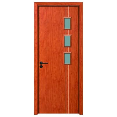 China Waterproof Internal Glass Doors For High-end Decoration Wpc Door for sale