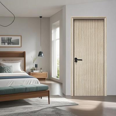 China Embossed Wood Plastic Composite Hollow Door Waterproof Internal Door With Long-lasting Durability for sale