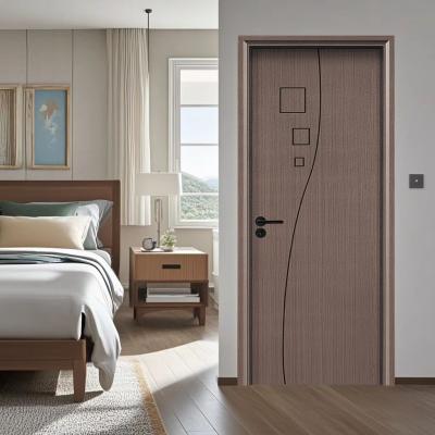 China Fireproof WPC Hollow Door 100% WPC Frame Environmentally Sustainable  Eco-Friendly for sale