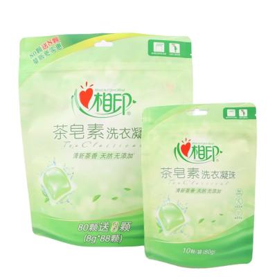 China Hot Sales Recyclable Stand Up Pouch Zipper Bags For Laundry Detergent Pods Zip Lock Packaging Bags for sale