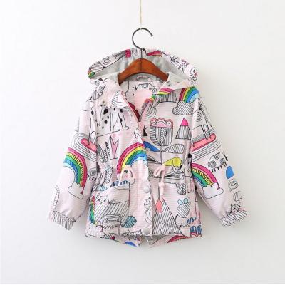 China Viable Original Factory Kids Clothes Girls Graffiti Jackets Kids Jacket Bomber for sale