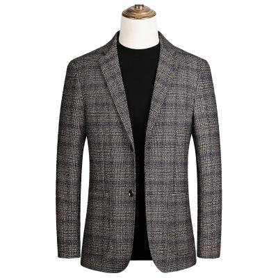 China Men's Business Casual Suit Men's Breathable Spring And Plaid Suit Jacket Tops Autumn Mens Business Small for sale