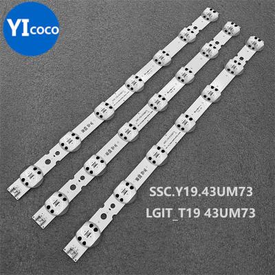 China Desktop FOR Samsung 43 inch LGIT_T19 Trident SSC_Y19_43UM73 425MM 7LED 6V 100%NEW LED backlight strip for sale