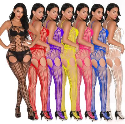 China 2022 Hot Selling Breathable Net Women's One Piece Sexy Silk Black Lingerie Bodystocking Full Body Stockings for sale