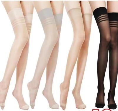 China Women's Sexy Stocking Breathable White/Black/Grey/Coffee Knee High Hosiery Sheer Thigh High Stockings for sale