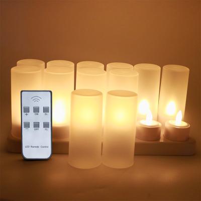 Chine 12pcs lampe à bougie LED avec prise AU rechargeable Flashing Flameless Tea Light pour la fête Décoration de mariage anniversaire à vendre