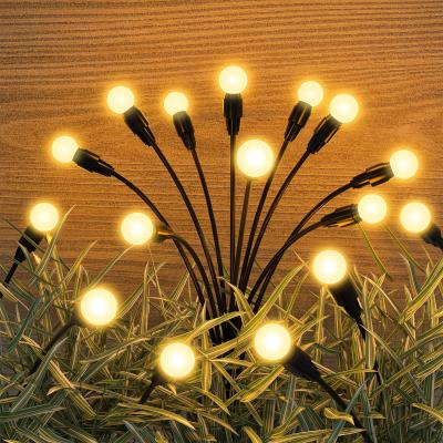 Cina 6/8/10 Lampada da fuoco da giardino solare Swinging Solar Light Wind Blow Decorative Solar Garden Light Outdoor Waterproof Firefly Light in vendita