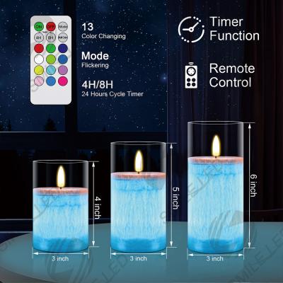 China Velas votivas sin llama parpadeantes de velas LED RGB con batería operada LED luces de té de colores para la decoración del festival de bodas en venta