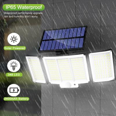 China 348 LED Solar Light PIR Motion Sensor Outdoor Solar Lamp IP65 Waterproof Wall Light Solar Sunlight Powered Garden street light for sale