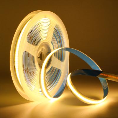 China DC 12 Voltage 14W 3000K/4000K/5000K/6000K strip lamp 300LEDs/M Non-Waterproof Flexible COB LED Strip Light for indoor for sale