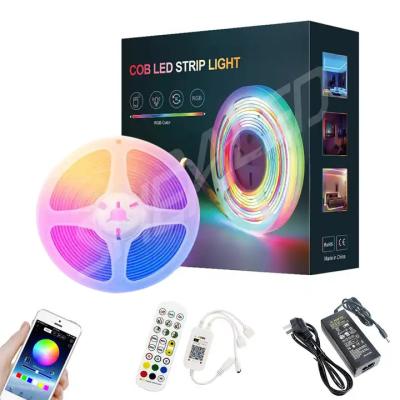 China 24V Dream Full Color RGBW COB Strip groothandel 720LEDs/m Waterdicht Decoratie Smart RGB COB LED Strips lamp Te koop