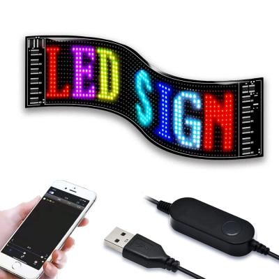 Chine Affichage à LED USB flexible pour affichage d'appareil de voiture Contrôle de l'application de texte personnalisé Animation de modèle d'affichage à LED programmable pour magasin de voiture Bar hôtel à vendre