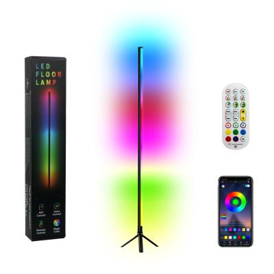 China Dream color Home Decoration Floor Lamp Smart Corner Floor Standing Light Remote Control LED RGB Floor Lamp for indoor room for sale