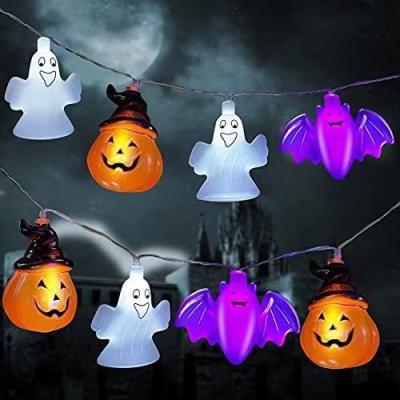 Cina Halloween Pumpkin Bat Skull String Light Lamp Home Garden Party Outdoor Halloween Decoration Lanterna luce in vendita