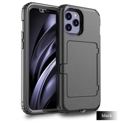 China Shockproof Wallet Case Defender Wallet Design with Mirror and Hidden Back Card Holder Shockproof 3 in 1 Case for iPhone 13 12 pro for sale