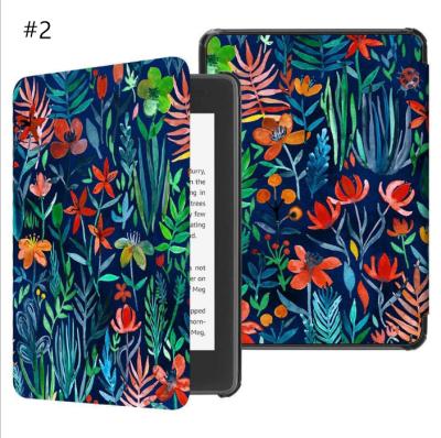 China Printed Case For Kindle Wholesale Colored Drawing Narrow Magnet Printed PU Leather E-reader Kindle Travel 1499 Flip Cover Case For Amazon for sale