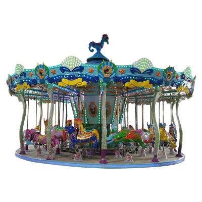 China Fiberglass+Metal Outdoor Amusement Park Ride 24Seats Sea Carousel|Factory Price Luxury Carnival Rides Merry Go Round Game For Sale for sale