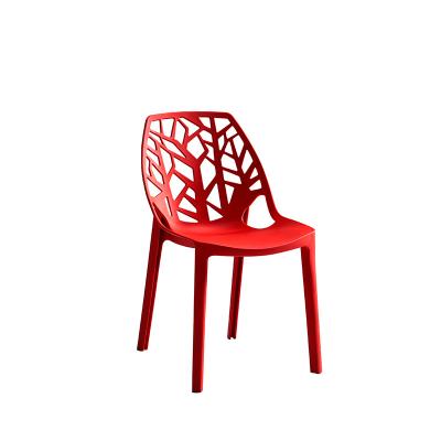 China Modern Hot Sale Modern Design PP Plastic Armless Outdoor Cafe Dining Chair for sale