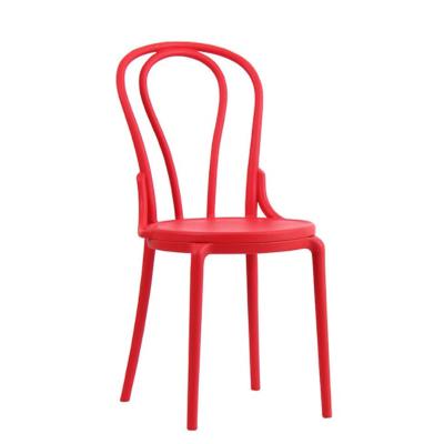 China Cooling European Style Plastic Chairs Cafe Restaurant Chair Durable Leisure Dining Chairs for sale