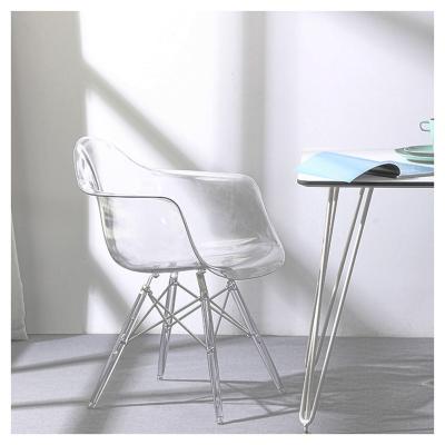 China Crystal Clear Ghost Chair Wedding Plastic Chair EUROPEAN Crystal Clear Transparent Acrylic Dinner Chairs for sale