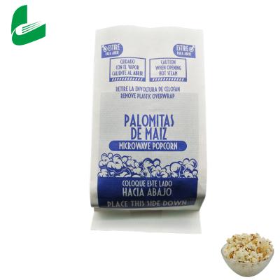 China Greaseproof Kraft Biodegradable Packaging Microwave Popcorn Paper Bags for sale