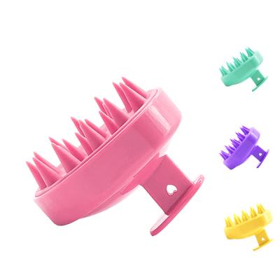 China Hot Sale Round Silicone Massage Shampoo Brush Scalp Massager Brush Head Body Shower Slimming Massage Bath Hair Wash Brush for sale