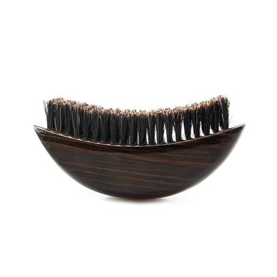 China Wholesale High Quality 100% Natural Wood Round Boar Bristle 360 ​​Wave Curve Hair Beard Brush For Men for sale