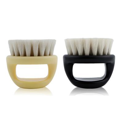 China Round 100% Pure Wool Shave Brush Clean Hair Brush Soft Wool For Baby Hair for sale