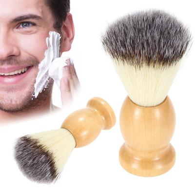 China Shaving Brush Men Beard Shaving Cream Sweep Fiber Hair Wooden Barber Beard Shaving Brush for sale